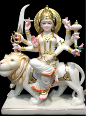 Durga Mata Marble Statue